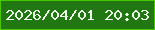 文字の大きさ：2、枠の色：47c900、背景の色：217812、文字の色：ecfbe7 無料ブログパーツのブログ時計