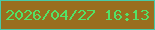 文字の大きさ：3、枠の色：47cba7、背景の色：996e1e、文字の色：53e266 無料ブログパーツのブログ時計