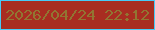 文字の大きさ：3、枠の色：47cbf7、背景の色：a82d21、文字の色：917532 無料ブログパーツのブログ時計