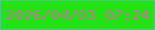文字の大きさ：2、枠の色：47cd88、背景の色：23e211、文字の色：b77e95 無料ブログパーツのブログ時計