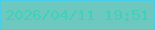 文字の大きさ：3、枠の色：47ceeb、背景の色：6dc9bf、文字の色：41d0b8 無料ブログパーツのブログ時計