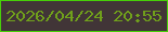 文字の大きさ：2、枠の色：47cf08、背景の色：413537、文字の色：70a01b 無料ブログパーツのブログ時計