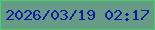 文字の大きさ：4、枠の色：47d06f、背景の色：679b86、文字の色：0e1da0 無料ブログパーツのブログ時計