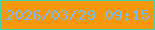 文字の大きさ：3、枠の色：47d2a5、背景の色：f49709、文字の色：7bbcf0 無料ブログパーツのブログ時計