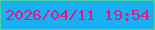 文字の大きさ：3、枠の色：47d3a7、背景の色：17b0f1、文字の色：df1a84 無料ブログパーツのブログ時計