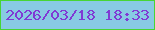 文字の大きさ：3、枠の色：47d534、背景の色：88cae3、文字の色：803ad4 無料ブログパーツのブログ時計