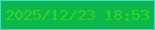 文字の大きさ：5、枠の色：47d7d4、背景の色：0cb74b、文字の色：37d51d 無料ブログパーツのブログ時計