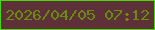 文字の大きさ：5、枠の色：47d809、背景の色：5d3137、文字の色：678d0a 無料ブログパーツのブログ時計