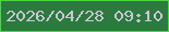 文字の大きさ：1、枠の色：47da41、背景の色：2b7a3e、文字の色：cdc6d4 無料ブログパーツのブログ時計
