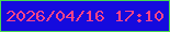 文字の大きさ：3、枠の色：47da50、背景の色：150bde、文字の色：fe4488 無料ブログパーツのブログ時計