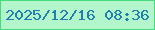 文字の大きさ：2、枠の色：47da7e、背景の色：b3f6cc、文字の色：1f80b0 無料ブログパーツのブログ時計