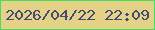 文字の大きさ：2、枠の色：47dd62、背景の色：e4d386、文字の色：424a75 無料ブログパーツのブログ時計