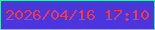 文字の大きさ：2、枠の色：47dfc1、背景の色：4b36de、文字の色：ea3856 無料ブログパーツのブログ時計