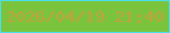 文字の大きさ：2、枠の色：47e0ec、背景の色：7ac33d、文字の色：c2a33b 無料ブログパーツのブログ時計