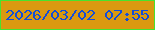 文字の大きさ：4、枠の色：47e22f、背景の色：da9910、文字の色：124dd8 無料ブログパーツのブログ時計