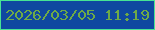 文字の大きさ：4、枠の色：47e494、背景の色：0f48a0、文字の色：6eaa47 無料ブログパーツのブログ時計