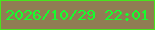 文字の大きさ：1、枠の色：47e51d、背景の色：907d53、文字の色：16ff2d 無料ブログパーツのブログ時計