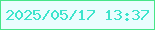 文字の大きさ：4、枠の色：47e588、背景の色：eafdfe、文字の色：3de4cc 無料ブログパーツのブログ時計