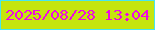 文字の大きさ：2、枠の色：47e6ef、背景の色：c5e50e、文字の色：ef0ae2 無料ブログパーツのブログ時計
