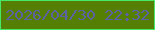 文字の大きさ：2、枠の色：47e868、背景の色：557f03、文字の色：5e62a5 無料ブログパーツのブログ時計