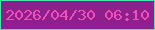 文字の大きさ：5、枠の色：47e9aa、背景の色：8e208d、文字の色：f54ebb 無料ブログパーツのブログ時計