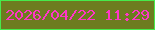 文字の大きさ：2、枠の色：47ea4b、背景の色：6d7c1f、文字の色：ff36c7 無料ブログパーツのブログ時計