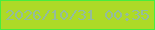 文字の大きさ：4、枠の色：47ed3f、背景の色：adda27、文字の色：94bc9c 無料ブログパーツのブログ時計