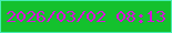 文字の大きさ：1、枠の色：47edb3、背景の色：14c12d、文字の色：d713d8 無料ブログパーツのブログ時計