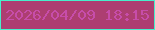 文字の大きさ：4、枠の色：47efcb、背景の色：ad3e71、文字の色：c74daa 無料ブログパーツのブログ時計