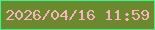 文字の大きさ：4、枠の色：47f087、背景の色：6c892f、文字の色：f7b4bc 無料ブログパーツのブログ時計