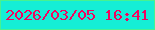 文字の大きさ：4、枠の色：47f291、背景の色：15eed6、文字の色：f3035e 無料ブログパーツのブログ時計