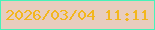 文字の大きさ：4、枠の色：47f2b9、背景の色：e8cdbe、文字の色：f3b61e 無料ブログパーツのブログ時計