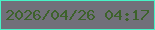 文字の大きさ：1、枠の色：47f3c7、背景の色：71707a、文字の色：3d622b 無料ブログパーツのブログ時計