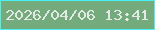 文字の大きさ：1、枠の色：47f3f8、背景の色：74ab7c、文字の色：e4e9e5 無料ブログパーツのブログ時計