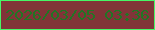 文字の大きさ：3、枠の色：47f766、背景の色：813538、文字の色：227524 無料ブログパーツのブログ時計