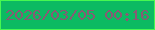 文字の大きさ：5、枠の色：47f851、背景の色：0cba62、文字の色：885a74 無料ブログパーツのブログ時計