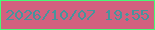 文字の大きさ：4、枠の色：47fa76、背景の色：d2617f、文字の色：46949d 無料ブログパーツのブログ時計