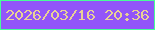文字の大きさ：3、枠の色：47fd98、背景の色：9255f9、文字の色：e9d195 無料ブログパーツのブログ時計