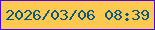 文字の大きさ：1、枠の色：4801e7、背景の色：fdc951、文字の色：075982 無料ブログパーツのブログ時計