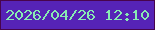 文字の大きさ：2、枠の色：48044c、背景の色：5623b6、文字の色：88ebb3 無料ブログパーツのブログ時計