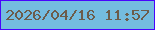 文字の大きさ：5、枠の色：4804fd、背景の色：74bcdf、文字の色：6c5c4a 無料ブログパーツのブログ時計