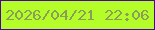 文字の大きさ：1、枠の色：4805a2、背景の色：b5fd28、文字の色：8b9d58 無料ブログパーツのブログ時計
