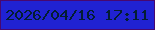 文字の大きさ：1、枠の色：48076f、背景の色：2022d2、文字の色：031d33 無料ブログパーツのブログ時計