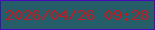 文字の大きさ：4、枠の色：4808c1、背景の色：255e68、文字の色：bd1b22 無料ブログパーツのブログ時計