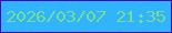 文字の大きさ：3、枠の色：4809ab、背景の色：30b4fe、文字の色：75dd92 無料ブログパーツのブログ時計