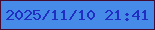 文字の大きさ：3、枠の色：480b30、背景の色：478be9、文字の色：202ec2 無料ブログパーツのブログ時計