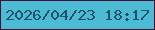 文字の大きさ：3、枠の色：480e33、背景の色：4cbcd5、文字の色：1e5067 無料ブログパーツのブログ時計