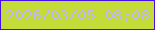 文字の大きさ：4、枠の色：480fe6、背景の色：c3dc37、文字の色：c0b5f7 無料ブログパーツのブログ時計