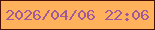 文字の大きさ：2、枠の色：481007、背景の色：ffb15b、文字の色：9f5a9b 無料ブログパーツのブログ時計