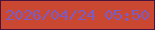 文字の大きさ：4、枠の色：48133c、背景の色：ca4732、文字の色：7a5cc7 無料ブログパーツのブログ時計
